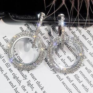 O-Shape Diamond Rhinestones Earrings